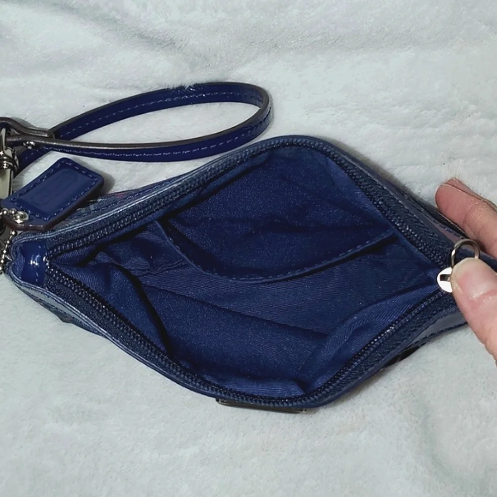Coach Poppy Signature Tartan Plaid Wristlet